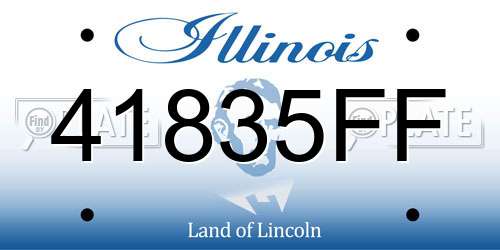 41835FF Illinois License Plate