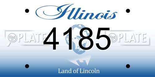 4185 Illinois License Plate