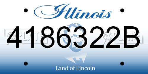 4186322B Illinois License Plate
