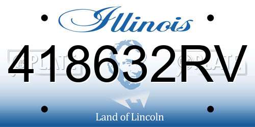 418632RV Illinois License Plate