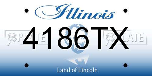 4186TX Illinois License Plate