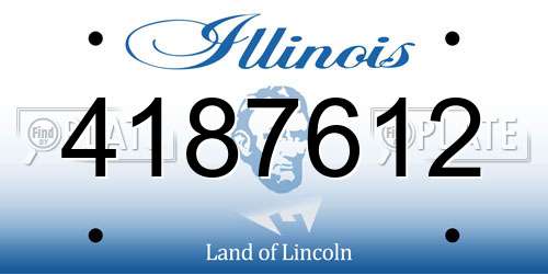 4187612 Illinois License Plate