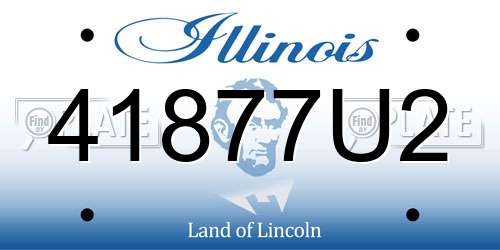 41877U2 Illinois License Plate