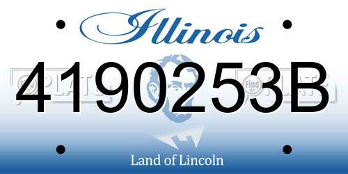 4190253B Illinois License Plate