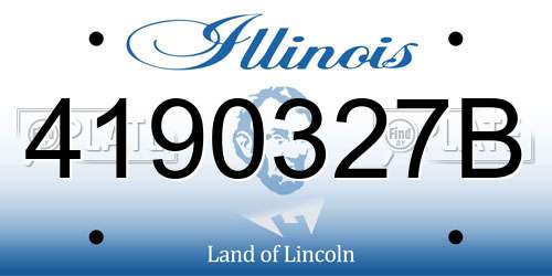 4190327B Illinois License Plate