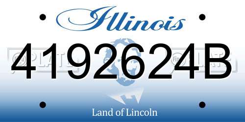 4192624B Illinois License Plate