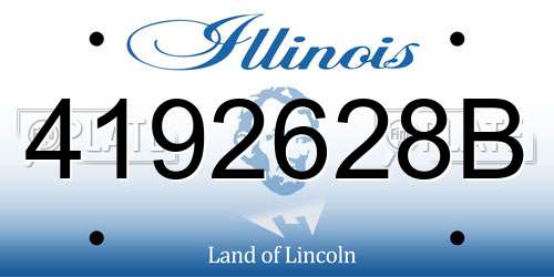 4192628B Illinois License Plate