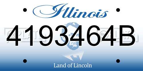 4193464B Illinois License Plate