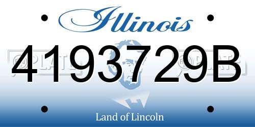 4193729B Illinois License Plate
