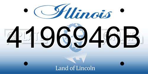4196946B Illinois License Plate