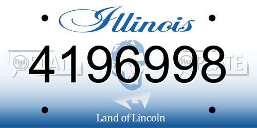 4196998 Illinois License Plate