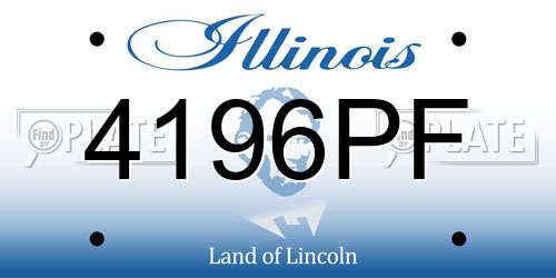 4196PF Illinois License Plate