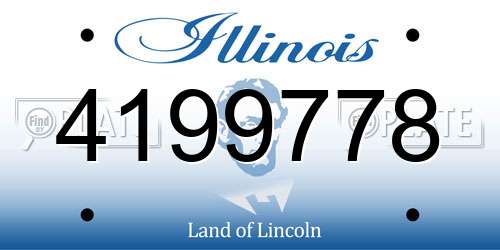 4199778 Illinois License Plate