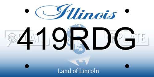 419RDG Illinois License Plate