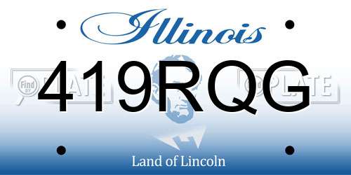 419RQG Illinois License Plate