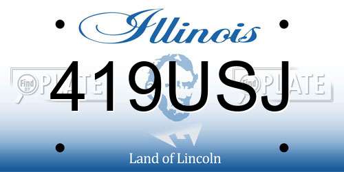 419USJ Illinois License Plate