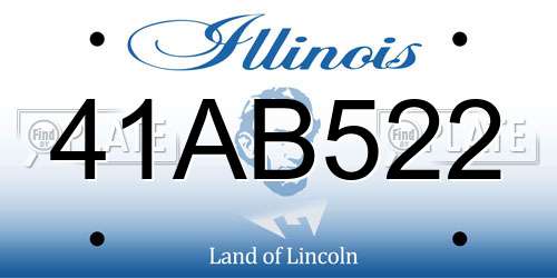 41AB522 Illinois License Plate
