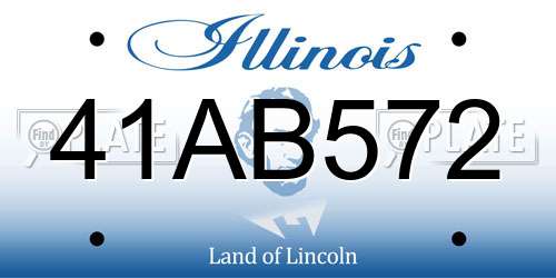 41AB572 Illinois License Plate