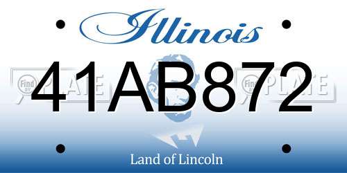 41AB872 Illinois License Plate