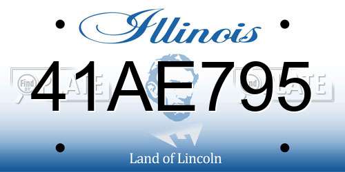41AE795 Illinois License Plate