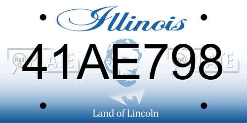 41AE798 Illinois License Plate