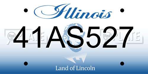 41AS527 Illinois License Plate