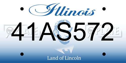 41AS572 Illinois License Plate