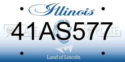 41AS577 Illinois License Plate