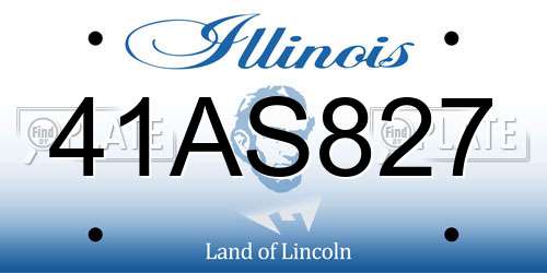 41AS827 Illinois License Plate