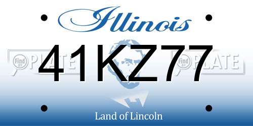 41KZ77 Illinois License Plate