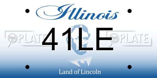 41LE Illinois License Plate