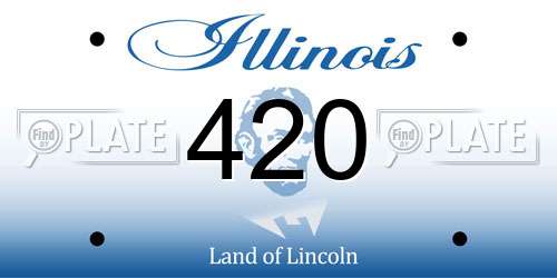 420 Illinois License Plate