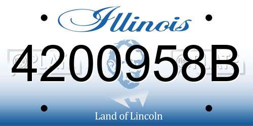 4200958B Illinois License Plate