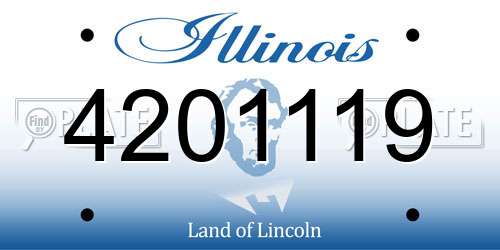 4201119 Illinois License Plate