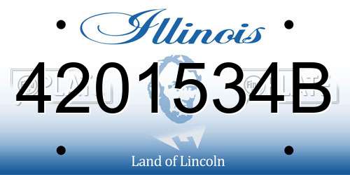 4201534B Illinois License Plate