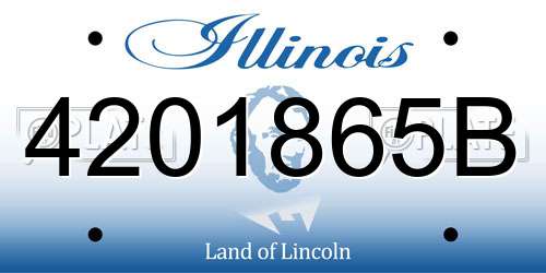 4201865B Illinois License Plate