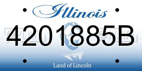 4201885B Illinois License Plate