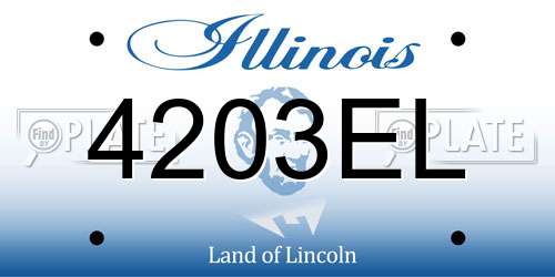 4203EL Illinois License Plate