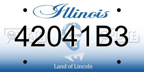 42041B3 Illinois License Plate