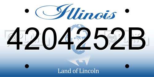 4204252B Illinois License Plate