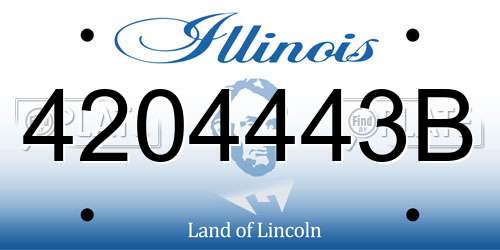 4204443B Illinois License Plate