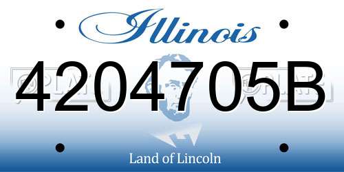 4204705B Illinois License Plate