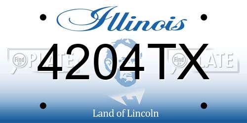 4204TX Illinois License Plate