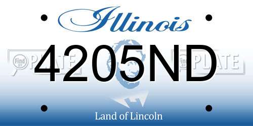 4205ND Illinois License Plate