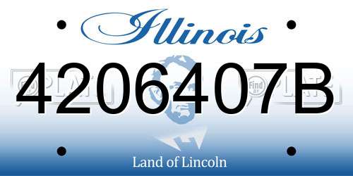 4206407B Illinois License Plate