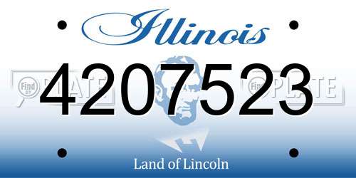 4207523 Illinois License Plate
