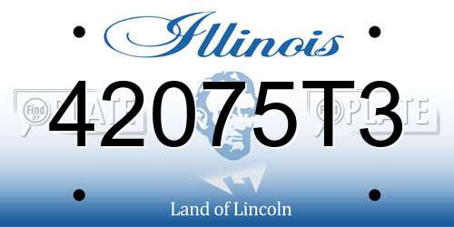 42075T3 Illinois License Plate