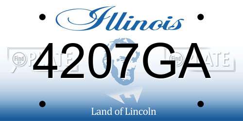 4207GA Illinois License Plate