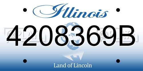 4208369B Illinois License Plate