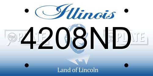 4208ND Illinois License Plate